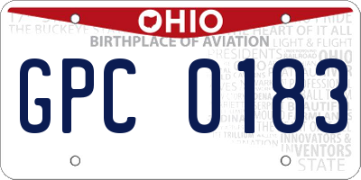 OH license plate GPC0183