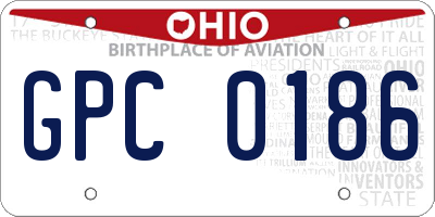 OH license plate GPC0186