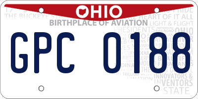 OH license plate GPC0188