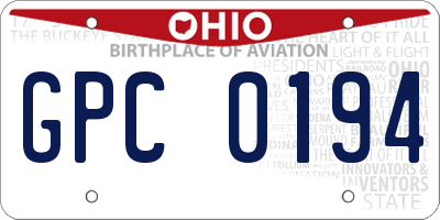 OH license plate GPC0194
