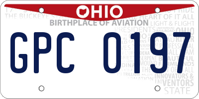 OH license plate GPC0197