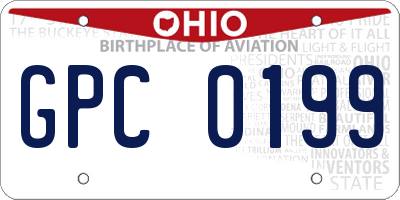 OH license plate GPC0199