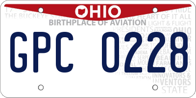 OH license plate GPC0228