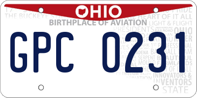 OH license plate GPC0231