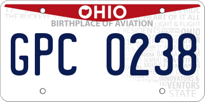 OH license plate GPC0238