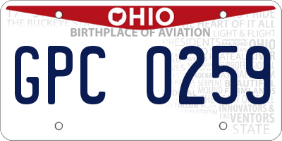OH license plate GPC0259