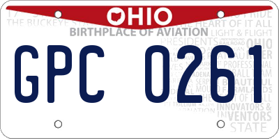 OH license plate GPC0261