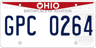 OH license plate GPC0264