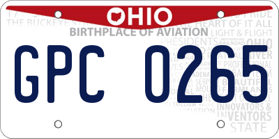 OH license plate GPC0265