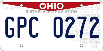 OH license plate GPC0272