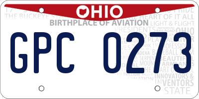OH license plate GPC0273