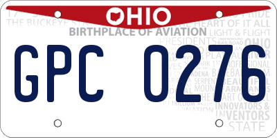 OH license plate GPC0276