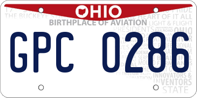 OH license plate GPC0286