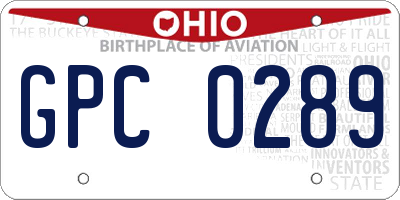 OH license plate GPC0289