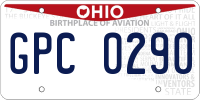 OH license plate GPC0290