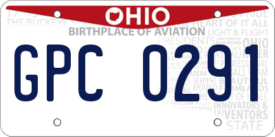 OH license plate GPC0291
