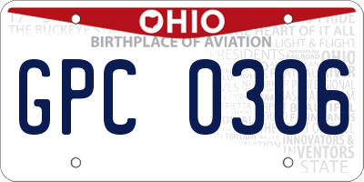 OH license plate GPC0306
