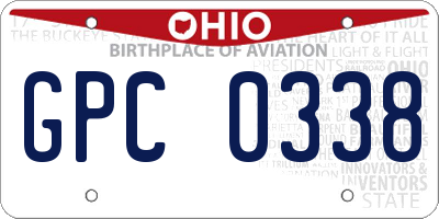 OH license plate GPC0338