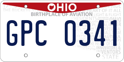 OH license plate GPC0341