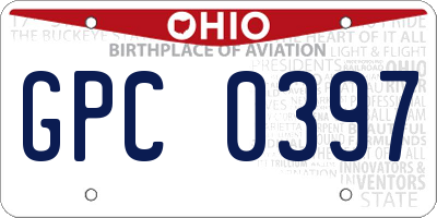 OH license plate GPC0397