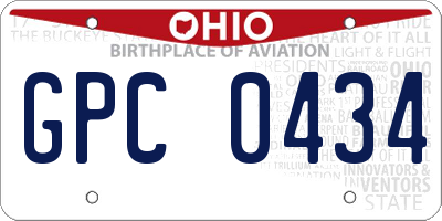OH license plate GPC0434