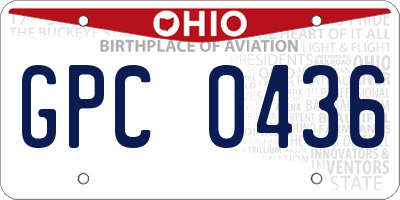 OH license plate GPC0436