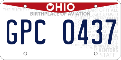 OH license plate GPC0437