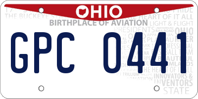 OH license plate GPC0441