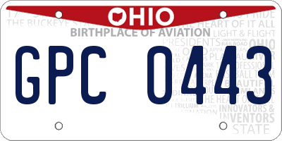 OH license plate GPC0443