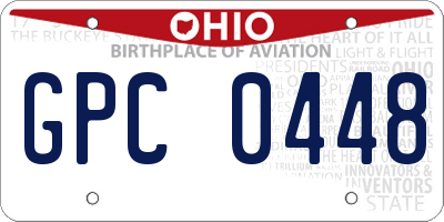 OH license plate GPC0448
