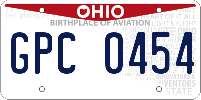 OH license plate GPC0454