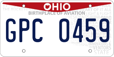 OH license plate GPC0459
