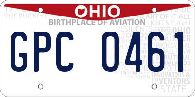 OH license plate GPC0461