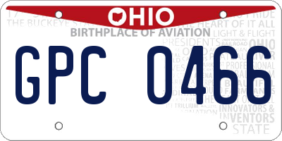 OH license plate GPC0466