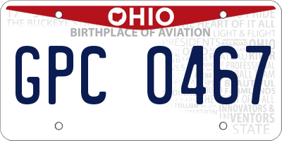 OH license plate GPC0467