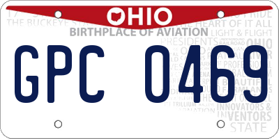 OH license plate GPC0469