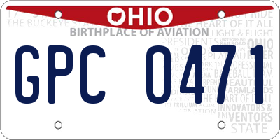 OH license plate GPC0471