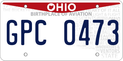 OH license plate GPC0473