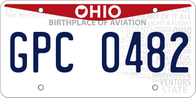 OH license plate GPC0482