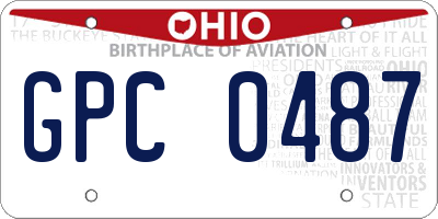 OH license plate GPC0487