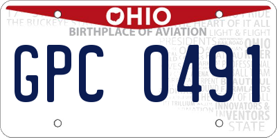 OH license plate GPC0491