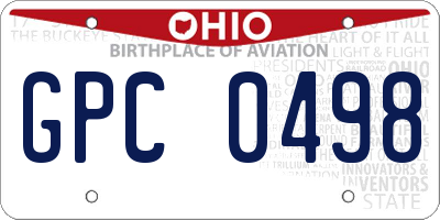 OH license plate GPC0498