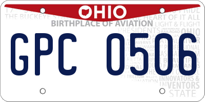 OH license plate GPC0506