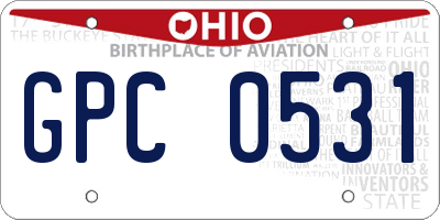 OH license plate GPC0531