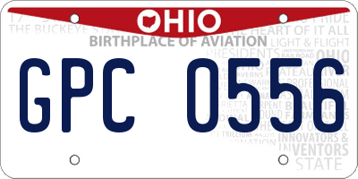 OH license plate GPC0556