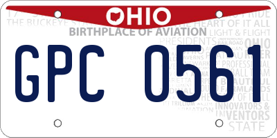 OH license plate GPC0561