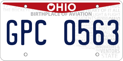 OH license plate GPC0563