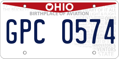 OH license plate GPC0574