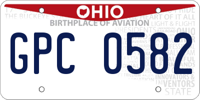 OH license plate GPC0582