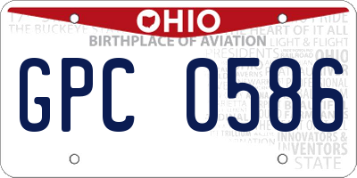 OH license plate GPC0586